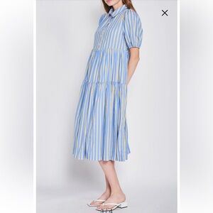 En Saison Striped Midi dress
